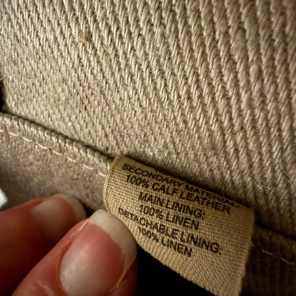 Chloe Kamilla east west eyelet broderie linen tote with leather handles - Picture 9 of 14